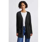 Street One Offener Damen-Cardigan Anthrazit melange Gr. 34 37% Baumwolle, 34% Polyacryl