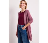 Cardigan STREET ONE, Herren, Gr. 34, schwarz clouded blush, Stoff, 91% Viskose, 9% Elasthan, unifarben, normal ca. Mitte Oberschenkel, ohne Ausschnitt, abgesteppt, Strickjacken, aus softer Viskose (28