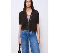 Strickjacke STREET ONE, Herren, Gr. 38, espresso braun, Web, 100% Baumwolle, unifarben, normal normal, V-Ausschnitt, Rippbündchen, Strickjacken Strickjacke, aus reiner Baumwolle (67052328-38) espresso