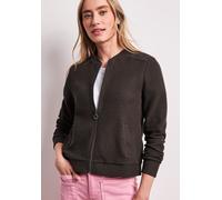 Street One Blouson mit Zipper und Struktur Espresso Brown 38