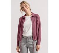 Cardigan STREET ONE, Damen, Gr. 38, schwarz clouded blush, Stoff, 80% Polyester, 20% Viskose, unifarben, normal normal, hoch geschlossener Ausschnitt, abgesteppt, Strickjacken, in Unifarbe (39001855-3