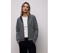 Street One Frauen Gemusterte Jacke in Blau, Gr: 38