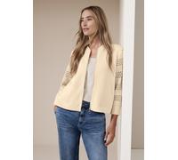Cardigan STREET ONE, Damen, Gr. 38, smoke beige, Strickjacken, im Silk Look (73960220-38) smoke beige