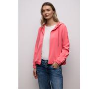 Street One - Hoodie Jacke in Seidenoptik pink - Gr. - 38