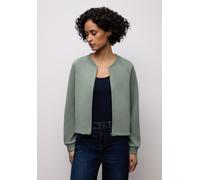 Cardigan STREET ONE, Damen, Gr. 42, schwarz mint grün, Stoff, 46% Modal, 46% Polyester, 8% Elasthan, unifarben, normal normal, Rundhals, Bündchen, Strickjacken, aus elastischem Materialmix (75106047-4
