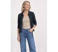 Cardigan STREET ONE, Damen, Gr. 44, shadowed navy, Stoff, 80% Polyester, 20% Viskose, unifarben, normal normal, hoch geschlossener Ausschnitt, abgesteppt, Strickjacken, in Unifarbe (31586856-44) shado