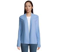 Cardigan TOM TAILOR, Damen, Gr. M (38), blau (stonington blau), Strick, Obermaterial: 100% Baumwolle, figurumspielend hüftlang, Strickjacken, mit feiner Struktur (85222029-M) stonington blau