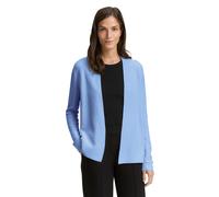 Cardigan TOM TAILOR, Damen, Gr. S (36), blau (stonington blau), Strick, Obermaterial: 100% Baumwolle, figurumspielend hüftlang, Strickjacken, mit feiner Struktur (85222029-S) stonington blau