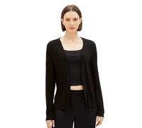 TOM TAILOR Damen Basic Sommer Cardigan , Black, XL