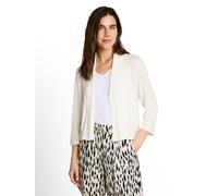 Cardigan TOM TAILOR, Damen, Gr. XL, beige (whisper weiß), Single Jersey, Obermaterial: 96% Viskose, 4% Elasthan, meliert, regular fit hüftlang, Rundhals, abgesteppte Kante, Strickjacken, Offene Strick