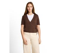 Tom Tailor Denim - Relaxed Fit Wrap Cardigan cool dark brown - Gr. - S