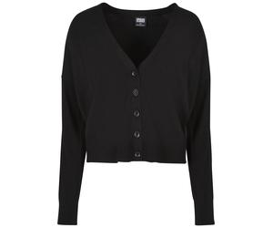 Cardigan URBAN CLASSICS "Urban Classics Damen Ladies Eco Viscose Oversized Cardigan", Damen, Gr. M, schwarz, 52% Viskose, 28% Polyester, 20% Polyamid, unifarben, oversize, V-Ausschnitt, Strickjacken (