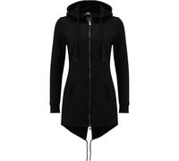 Cardigan URBAN CLASSICS "Urban Classics Damen Ladies Sweat", Damen, Gr. S, schwarz, 63% Baumwolle, 37% Polyester, unifarben, normal, ohne Ausschnitt, Strickjacken (78451249-S) schwarz