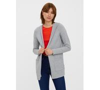 Vero Moda Strickjacke Doffy Open – Feinstrick, Rundhals, meliert – XS Light Grey Melange
