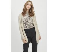 Vila Strickjacke VIRIL L/S Open Knit Cardigan NOOS – Feinstrick, Natural Melange – Damen XL