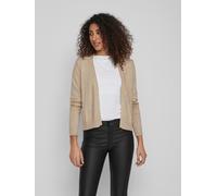 Vila Strickjacke Ril – kurz, Feinstrick, 50% Viskose – Gr. M, Natural Melange