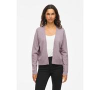 Cardigan VILA "VIRIL SHORT L/S KNIT CARDIGAN-NOOS", Damen, Gr. M, toadstool detail:light melange, Feinstrick, Obermaterial: 50% Viskose, 27% Nylon, 23% Polyester, meliert, regular fit kurz, V-Ausschni