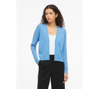 Cardigan VILA "VIRIL SHORT L/S KNIT CARDIGAN-NOOS", Damen, Gr. XXL, all aboard detail:schwarz melange, Feinstrick, Obermaterial: 50% Viskose, 27% Nylon, 23% Polyester, meliert, regular fit normal, V-A