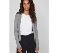 Vila Strickjacke VIRIL Short L/S Knit Cardigan NOOS kurz, langärmlig Mittelgrau Melange XXL