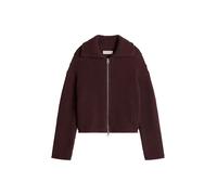 Cardigan MARC O'POLO "aus Organic Cotton-Mix", Damen, Gr. XS, braun (schwarz cherry), Obermaterial: 74% Baumwolle, 26% Polyester, unifarben, loose fit, Strickjacken (46756108-XS) schwarz cherry
