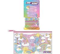 Care Bears Beauty-Set, Haarknoten, Strumpfbänder und Haarspangen im Etui mit Verschluss, buntes Haar-Zubehör für Kinder