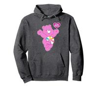 Care Bears Hopeful Heart Bear Pullover Hoodie, Unisex für Erwachsene, Anthrazit Meliert, XL