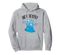 Care Bears: Unlock The Magic Grumpy Bear Not Today Pullover Hoodie, Unisex für Erwachsene, Grau Meliert, XL