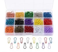 Carehabi 450 Stück Sicherheitsnadeln Bunt Birnenförmige 22mm Kleine Sicherheitsnadeln in 15 Farben mit Aufbewahrungsbox Metall Nähzubehörstifte für Basteln, Kleidung, Stricken und Schmuckherstellung