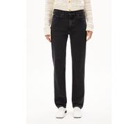 CARENAA MID STRAIGHT JEANS | recycelter Baumwoll-Mix Comfort Stretch - schwarz (31-34)