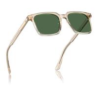 CARFIA Retro Cool Acetat Sonnenbrille für Herren Polarisiert mit UV-Schutz, Trendige quadratische Männer sonnenbrille für den Außenbereich Brillen zum Fahre
