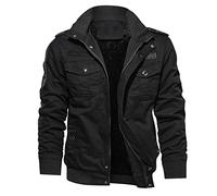 Cargo Jacke Herren Übergangsjacke Militär Jacke Stehkragen Cargo Fliegerjacke Blouson Bomber Jacke Multi Taschen Armeejacke Feldjacke WinterJacke HerbstJacke Casual Windbreaker Parka Winter Jacke