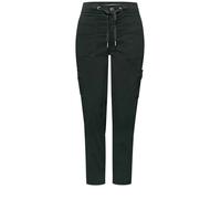 Jogger Pants STREET ONE "Style Bonny", Damen, Gr. 42, Länge 28, pine grove grün, Web, Obermaterial: 60% Lyocell, 37% Baumwolle, 3% Elasthan, unifarben, 7/8-Länge, Hosen Jogger Pants, mit Cargo-Taschen