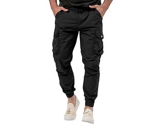 Cargo-Kampfhose für Herren, vielseitige Arbeitshose, athletische Passform, stilvolle Lounge-Hose, schmales Bein, Trainingshose, lässige Jogger, Outdoor-Trainingshose, mehrere Reißverschlusstaschen,