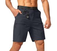 Cargo Short Herren Sommer Kurz Hosen mit Taschen Jogginghose Outdoor Wanderhose Klassisch Cargohosen Bequeme Arbeitshose Freizeithose Stretch Bermudashorts Locker Urlaub Strandhose(Dunkelgrau,XL)