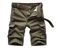 Cargo Shorts Herren Cargohose Herren Kurz Cargoshorts Mens Cargo Shorts Jogger Kurze Hose Herren Kurze Hosen Männer Freizeithose Shorts Combat Cargo Short Arbeits Lounge Tactical Big Size Gelb 34