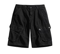 Cargo Shorts Herren Kurze Cargohose Herren Herren Shorts Kurze Hose Herren Herren Sommerhose Cargohose Herren Kurz Shorts Herren Sommer Bermuda Shorts Herren Kurze Hose Herren Sommer(1-Black,32)