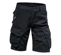 Cargo Shorts Herren Sommer Einfarbig Kurze Hose Mit Vielen Taschen Bequeme Hose Mit Knopf Für Einen Sicheren Sitz