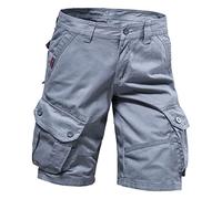 Cargo Shorts Herren Sommer Einfarbig Kurze Hose Mit Vielen Taschen Bequeme Hose Mit Knopf Für Einen Sicheren Sitz