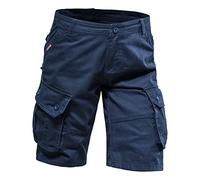 Cargo Shorts Herren Sommer Einfarbig Kurze Hose Mit Vielen Taschen Bequeme Hose Mit Knopf Für Einen Sicheren Sitz