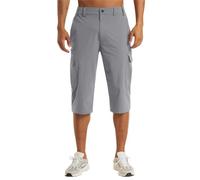 Cargo Shorts Herren Sommer Kurze Hosen mit Taschen Loose Fit Jogginghose Wanderhose Klassisch Cargohosen Stretch Arbeitshosen Bequeme Freizeithose Bermudashorts Urlaub Strandhose(Light Gray,XL)