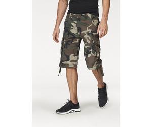 Cargobermudas ALPHA INDUSTRIES "Jet Short", Herren, Gr. 33, N-Gr, braun (tarnfarben), Web, Obermaterial: 100% Baumwolle, bedruckt, normal knieumspielend, Hosen (94833230-33) tarnfarben