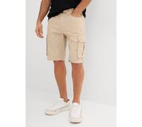 Cargobermudas BONPRIX, Herren, Gr. 52, N-Gr, sand, Web, Obermaterial: 97% Baumwolle, 3% Elasthan, regular fit, Hosen, leichte Qualität, mit Stretch-Anteil, regular fit (30686702-52) sand