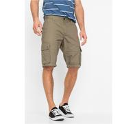 Cargobermudas BONPRIX, Herren, Gr. 54, N-Gr, oliv, Web, Obermaterial: 100% Baumwolle, regular fit, Hosen, Cargo-Bermuda, aus Baumwolle, mit verstellbarer Länge, Regular Fit (77628914-54) oliv