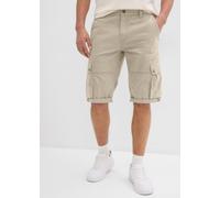 Cargobermudas BONPRIX, Herren, Gr. 58, N-Gr, rauchkhaki, Web, Obermaterial: 100% Baumwolle, regular fit, Hosen, Cargo-Bermuda, aus Baumwolle, mit verstellbarer Länge, Regular Fit (61718761-58) rauchkh