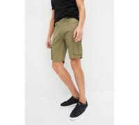 Cargobermudas BONPRIX, Herren, Gr. 62, N-Gr, oliv, Web, Obermaterial: 97% Baumwolle, 3% Elasthan, regular fit, Hosen, leichte Qualität, mit Stretch-Anteil, regular fit (58792816-62) oliv