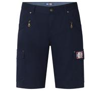 Cargobermudas JAN VANDERSTORM "Tiefbundbermuda HEIMERAM", Herren, Gr. 70, N-Gr, blau (dunkelblau), Obermaterial: 100% Baumwolle CO., Hosen (97013151-70) dunkelblau