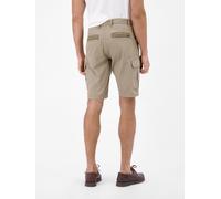 Cargobermudas LERROS, Herren, Gr. 38, N-Gr, medium kitt, Web, Obermaterial: 100% Baumwolle, unifarben, normal knielang, Hosen, mit seitlichen Taschen (16271143-38) medium kitt