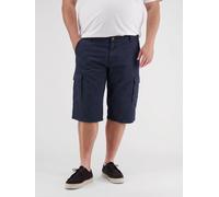Cargobermudas LERROS "Lang-Bermuda mit Cargotaschen, grosse Größen", Herren, Gr. 46, blau (blau night), 100% Baumwolle, Hosen (89259709-46) blau night