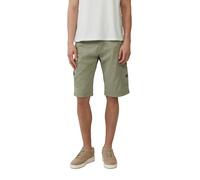 Cargobermudas S.OLIVER, Herren, Gr. 32, N-Gr, grün, Obermaterial: 98% Baumwolle, 2% Elasthan, unifarben, regular fit kniefrei, Hosen, Sommerhose mit Cargo Taschen (19612508-32) grün