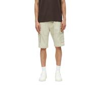 Cargobermudas S.OLIVER, Herren, Gr. 38, N-Gr, beige, Web, Obermaterial: 72% Baumwolle, 14% Viskose, 11% Polyester, 3% sonstige Fasern, unifarben, normal kniefrei, Hosen, Sommer-Cargo mit elastichem Bu